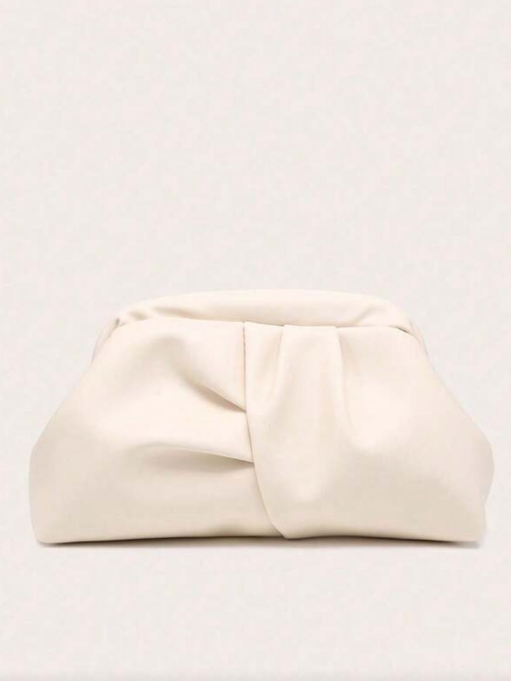 Apricot Woven Clutch Bag -